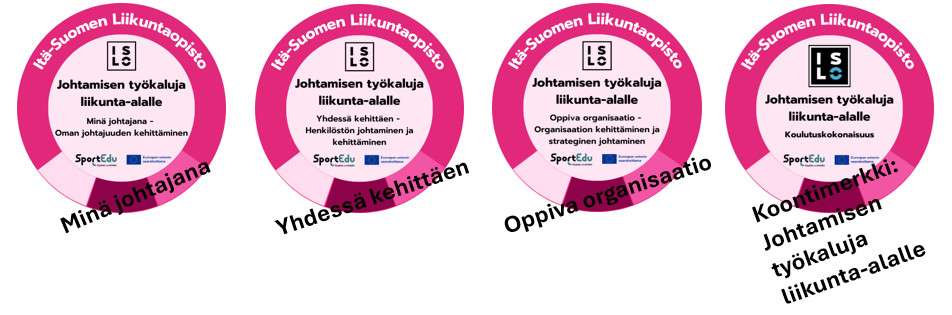 Johtamisen työkaluja liikunta-alalle -koulutuksen digitaaliset osaamismerkit