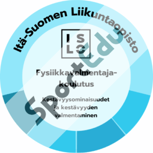 Kestävyysominaisuudet ja kestävyyden valmentaminen -osaamismerkki vesileimalla