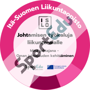 Minä johtajana -osaamismerkki vesileimalla